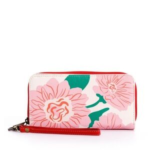 Floral Pink and Red Women's Wallet